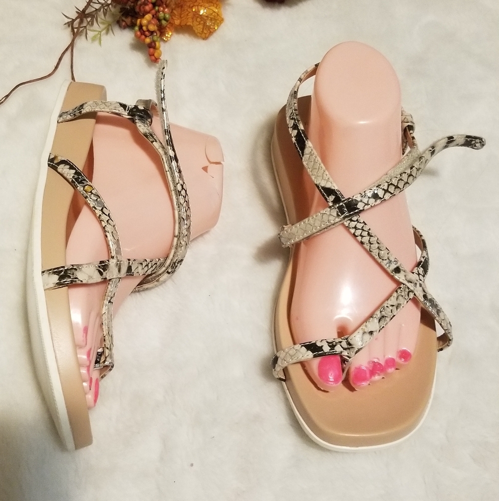 Women's Snakeskin Strappy Sandals